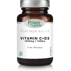 Vitamina C 1000mg + D3 1000IU Platinum 30tb cu eliberare prelungita POWER OF NATURE