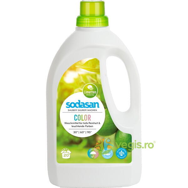 Detergent Lichid pentru Rufe Colorate 1.5L, SODASAN, Detergenti de Rufe, 1, Vegis.ro