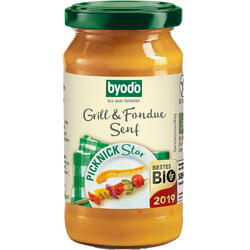 Mustar pentru Gratar si Fondue fara Gluten Ecologic/Bio 200ml BYODO