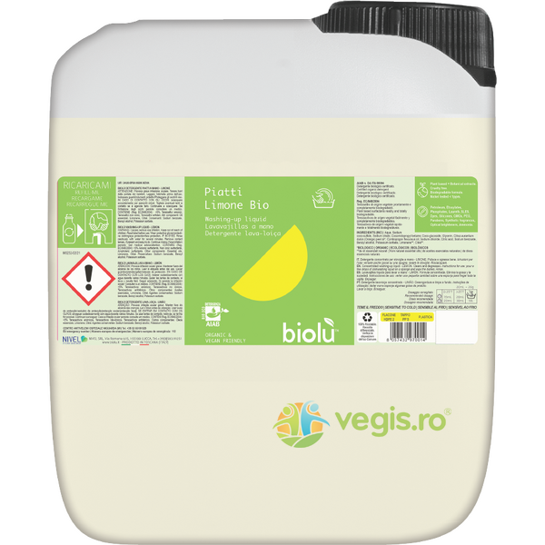 Detergent pentru Spalat Vase Ecologic/Bio 5L, BIOLU, Detergent Vase, 1, Vegis.ro