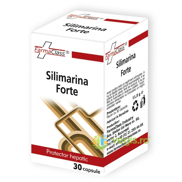 Silimarina Forte 30cps, FARMACLASS, Capsule, Comprimate, 1, Vegis.ro