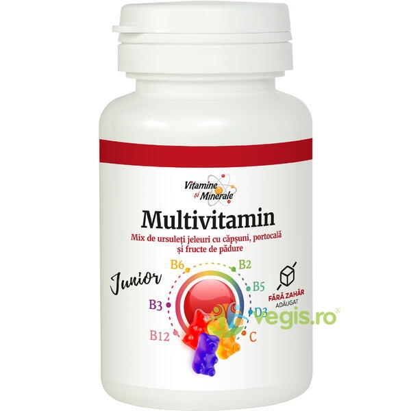 Multivitamin Junior Ursuleti cu Fructe 20 jeleuri, DACIA PLANT, Vitamine, Minerale & Multivitamine, 1, Vegis.ro