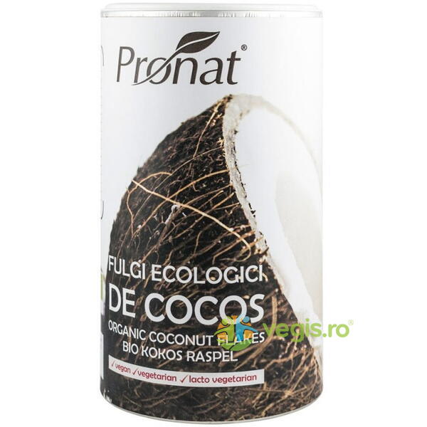 Fulgi de Cocos Ecologici/Bio 380g, PRONAT, Produse din Nuca de Cocos, 2, Vegis.ro