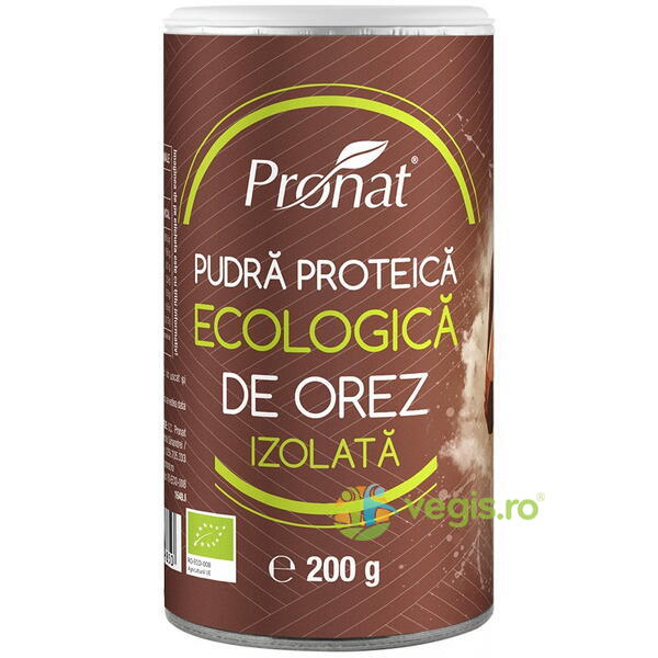 Pudra Proteica de Orez Izolata Ecologica/Bio 200g, PRONAT, Pulberi & Pudre, 2, Vegis.ro