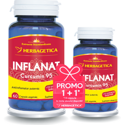 Pachet Inflanat Curcumin 95 60cps+10cps HERBAGETICA