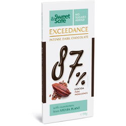 Ciocolata Intens Amaruie 87% cu Indulcitor Stevie Sweet&Safe 90g SLY NUTRITIA