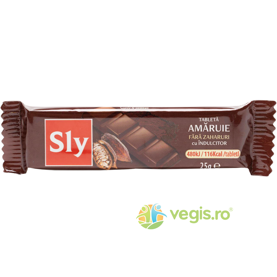 Tableta Amaruie fara Zahar Adaugat Sly 25g 25g Ciocolata