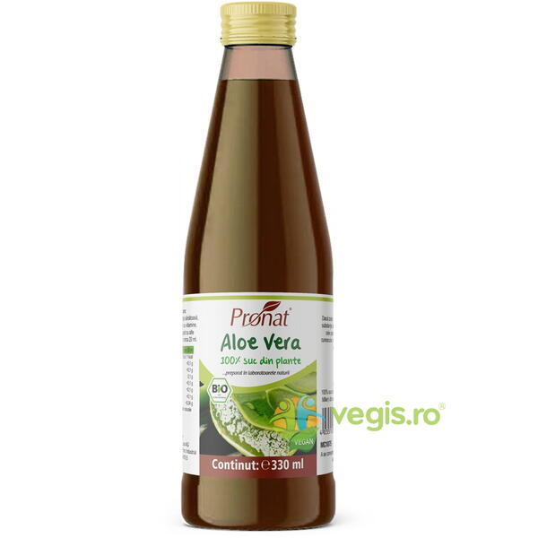 Suc de Aloe Vera 100% Ecologic/Bio 330ml, PRONAT, Siropuri, Sucuri naturale, 1, Vegis.ro