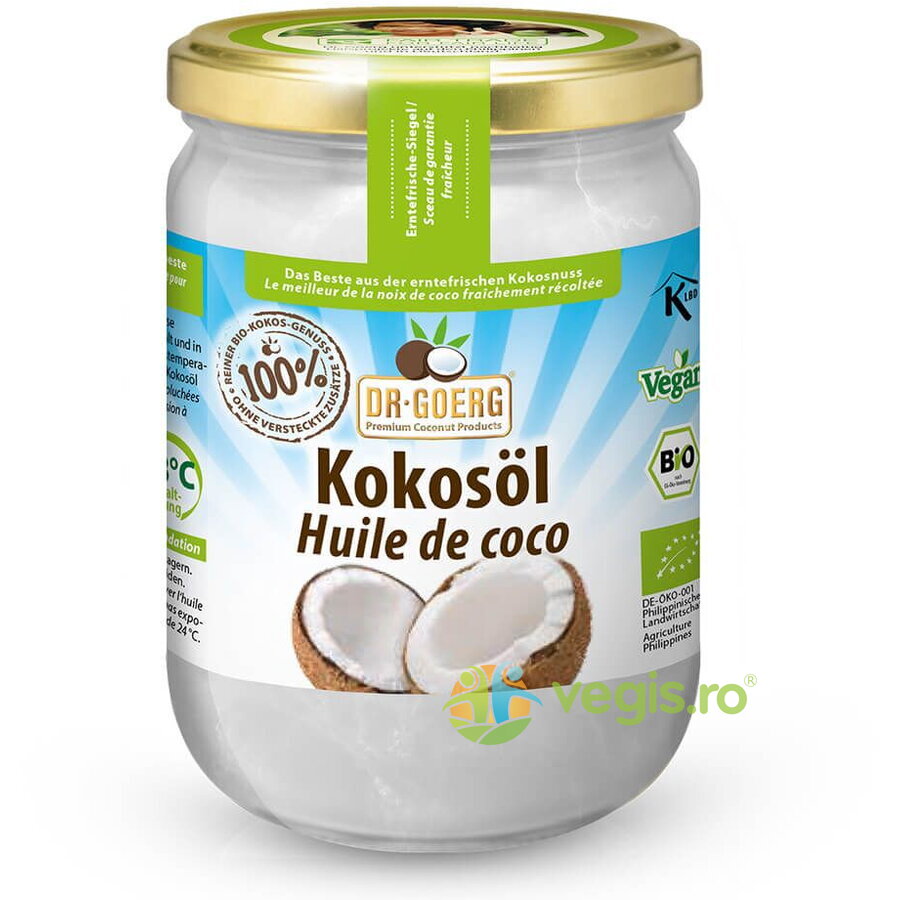 Ulei de Cocos Premium Raw Ecologic/Bio 500ml