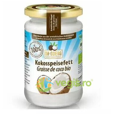 Ulei de Cocos Premium Dezodorizat pentru Gatit Ecologic/Bio 200ml, DR. GOERG, Produse din Nuca de Cocos, 1, Vegis.ro