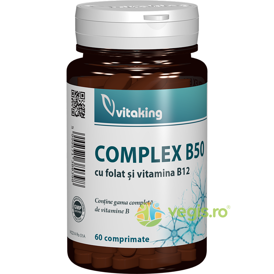 Complex B50 cu Folat si Vitamina B12 60cpr