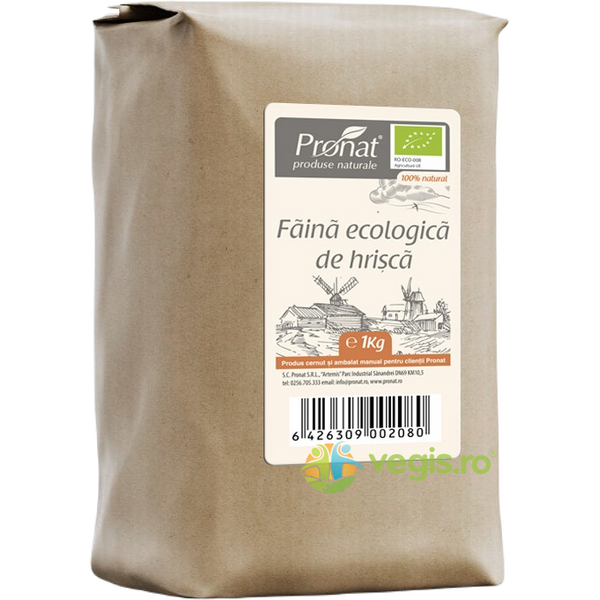 Faina de Hrisca Ecologica/Bio 1kg, PRONAT, Faina, Tarate, Grau, 1, Vegis.ro