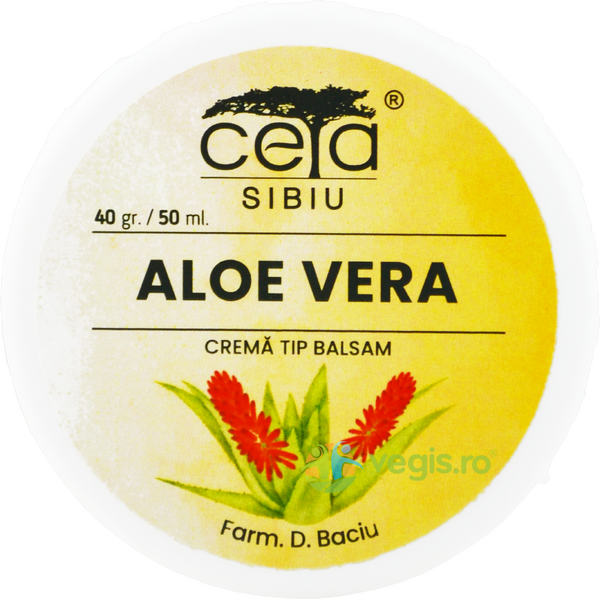 Crema Balsam cu Aloe Vera 50ml, CETA SIBIU, Unguente, Geluri Naturale, 1, Vegis.ro
