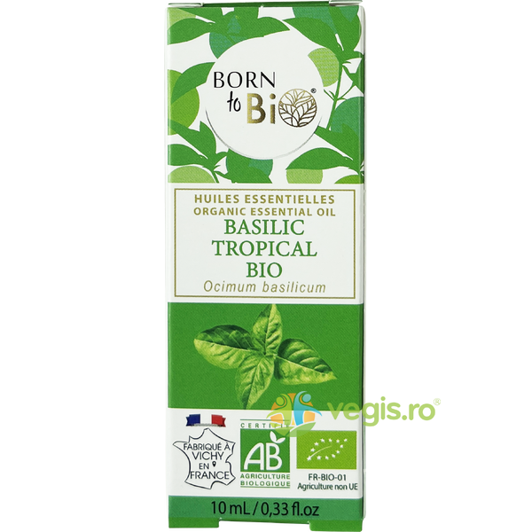 Ulei Esential de Busuioc Tropical Ecologic/Bio 10ml, BORN TO BIO, Uleiuri esentiale, 1, Vegis.ro