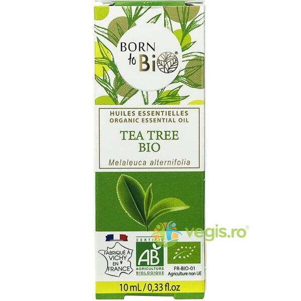 Ulei Esential Tea Tree Bio 10ml, BORN TO BIO, Uleiuri esentiale, 1, Vegis.ro