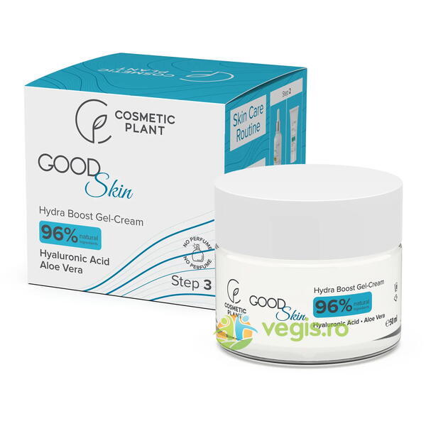 Gel Crema Hydra Boost cu Acid Hialuronic si Aloe Vera Good Skin 50ml, COSMETIC PLANT, Cosmetice ten, 2, Vegis.ro