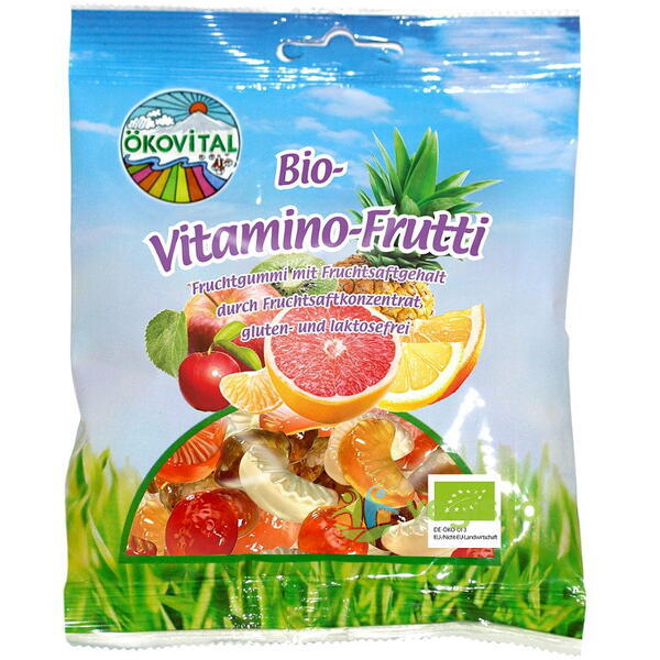 Jeleuri cu Fructe si Vitamine fara Gluten Ecologice/Bio 80g, OKOVITAL, Jeleuri naturale, 1, Vegis.ro