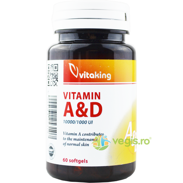 Vitamina A si D 60cps, VITAKING, Vitamine, Minerale & Multivitamine, 1, Vegis.ro