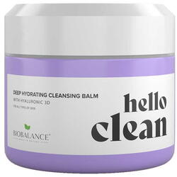 Balsam de Curatare Faciala 3in1 pentru Ten Normal sau Uscat cu Acid Hialuronic Hello Clean 100ml BIO BALANCE
