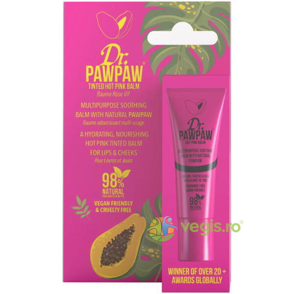 Balsam Multifunctional Nuanta Hot Pink 10ml, DR PAWPAW, Cosmetice ten, 1, Vegis.ro