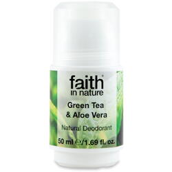 Deodorant Roll On Natural cu Ceai Verde si Aloe Vera 50ml FAITH IN NATURE
