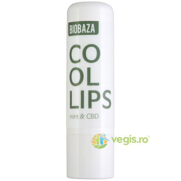 Balsam pentru Buze cu Menta si CBD Cool Lips 4.5g, BIOBAZA, Cosmetice ten, 2, Vegis.ro