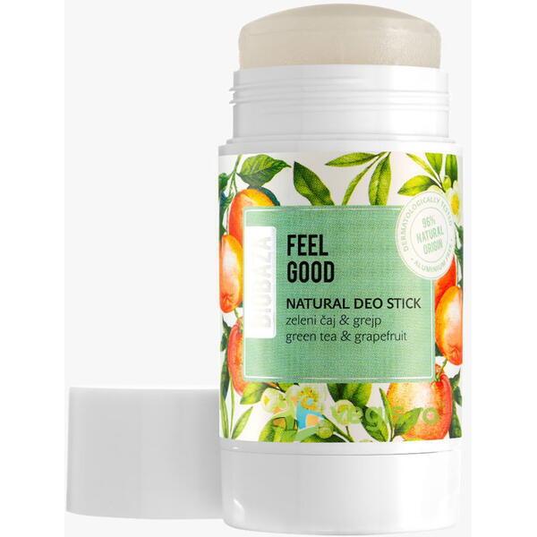 Deodorant Stick Natural cu Grapefruit si Ceai Verde Feel Good 50ml, BIOBAZA, Deodorante naturale, 2, Vegis.ro