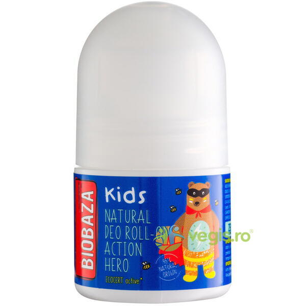 Deodorant Natural pentru Copii Action Hero 30ml, BIOBAZA, Cosmetice Copii, 1, Vegis.ro