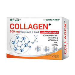 Collagen+ Colpropur® D Quick - Colagen Hidrolizat Peptide 500mg 30cps COSMOPHARM