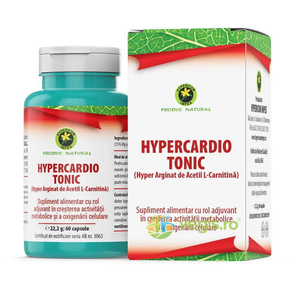 Hypercardio Tonic 60cps, HYPERICUM, Remedii Capsule, Comprimate, 1, Vegis.ro