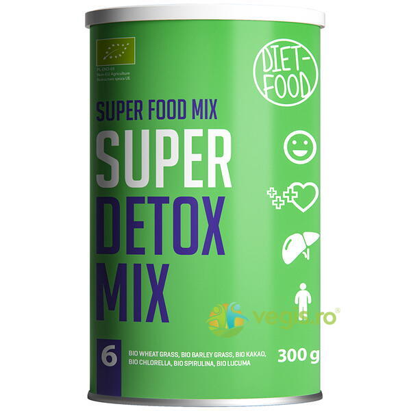 Super Detox Mix Pulbere Ecologic/Bio 300g, DIET FOOD, Pulberi & Pudre, 3, Vegis.ro