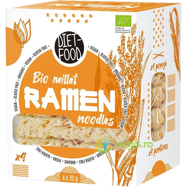 Paste Ramen 100% din Mei Ecologice/Bio 280g, DIET FOOD, Paste, 1, Vegis.ro
