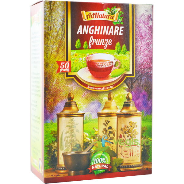 Ceai Anghinare Frunze 50g, ADNATURA, Ceaiuri vrac, 1, Vegis.ro