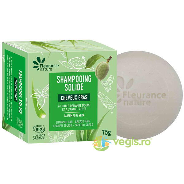 Sampon Solid pentru Par Gras Ecologic/Bio 75g, FLEURANCE NATURE, Cosmetice Par, 1, Vegis.ro