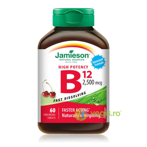 Vitamina B12 2500mcg 60cpr sublinguale, JAMIESON, Vitamina B12, 1, Vegis.ro