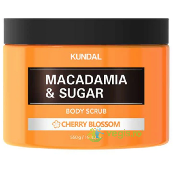 Scrub Natural Hidratant cu Macadamia si Zahar Cherry Blossom 550ml, KUNDAL, Corp, 2, Vegis.ro