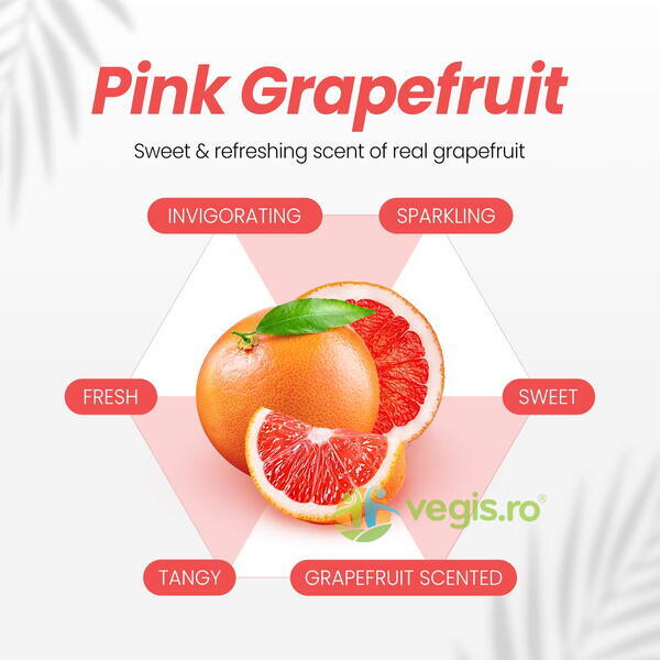 Gel de Dus Natural Hidratant cu Miere si Macadamia Pink Grapefruit 500ml, KUNDAL, Sapunuri, Gel dus, 2, Vegis.ro