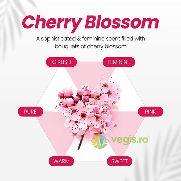 Gel de Dus Natural Hidratant cu Miere si Macadamia Cherry Blossom 500ml, KUNDAL, Sapunuri, Gel dus, 2, Vegis.ro
