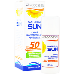 Crema Protectie Solara pentru Fata SPF50 Natural Sun 30ml GEROCOSSEN