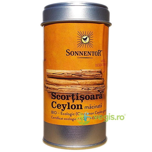 Solnita Condiment Scortisoara Ceylon Macinata Ecologica/Bio 40g, SONNENTOR, Condimente, 1, Vegis.ro