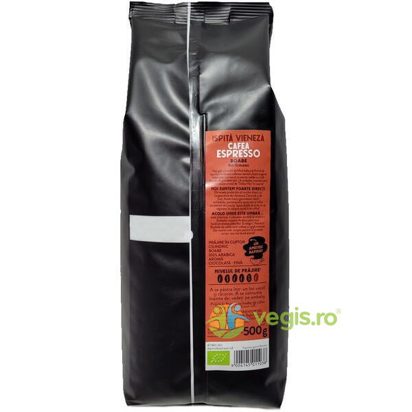 Cafea Ispita Vieneza Espresso Boabe Ecologica/Bio 500g, SONNENTOR, Cafea, 2, Vegis.ro