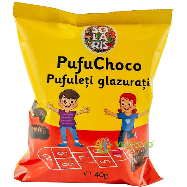 Pufuleti Glazurati Pufu Choco 40g, SOLARIS, Gustari, Saratele, 1, Vegis.ro