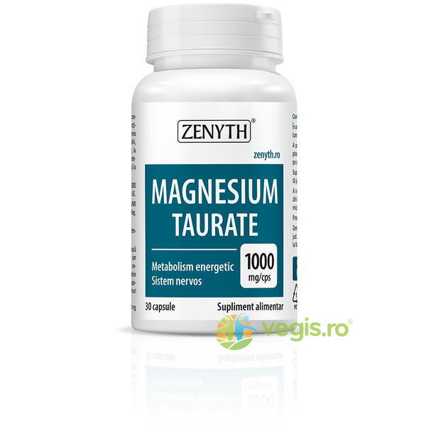 Magnesium Taurate 1000mg 30cps, ZENYTH PHARMA, Capsule, Comprimate, 3, Vegis.ro