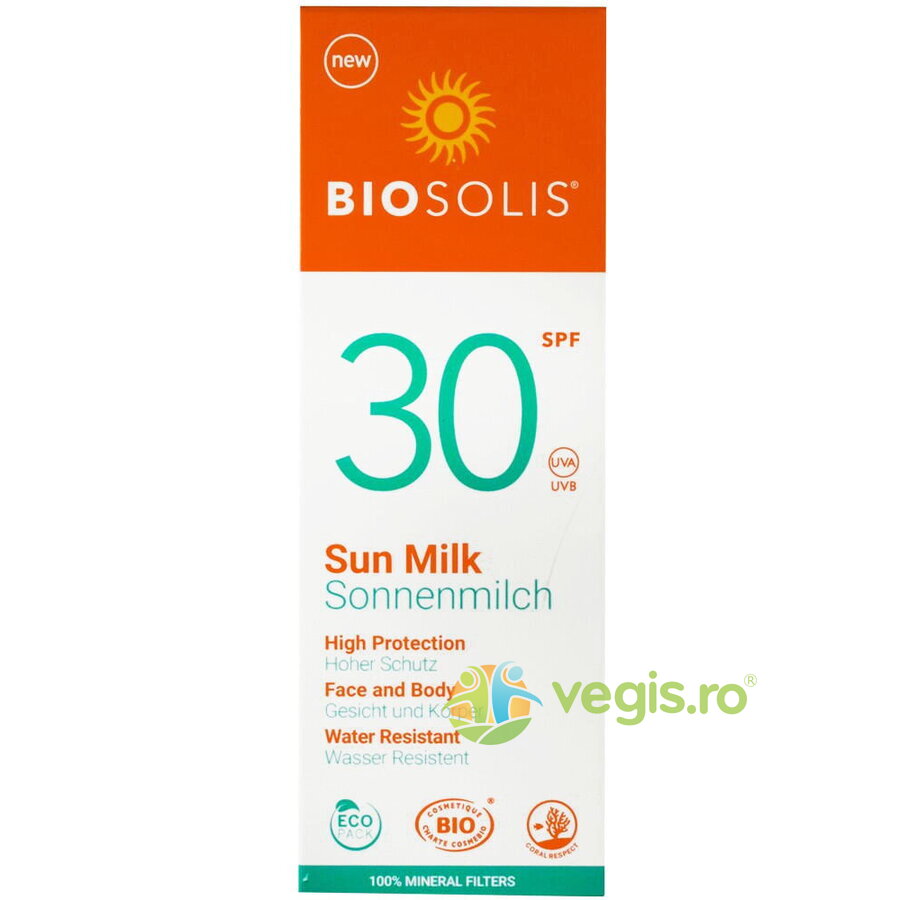Lapte de Soare cu Protectie Solara SPF 30+ Biosolis Ecologic/Bio 100ml (30 imagine 2022