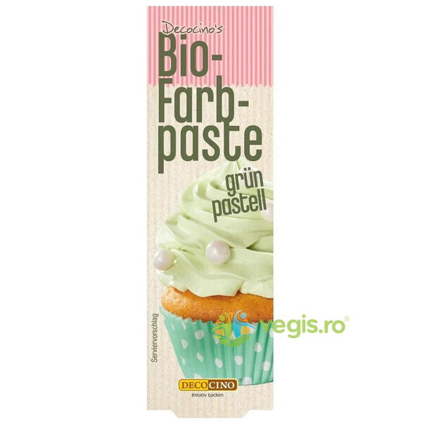 Colorant Alimentar Pasta Verde Pastel Decocino`s Ecologic/Bio 25g, Bazar Bio, Alimente BIO/ECO, 1, Vegis.ro