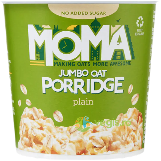Porridge din Ovaz Integral fara Zahar Adaugat 65g, MOMA, Fulgi, Musli, 1, Vegis.ro