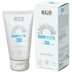 Lapte de Plaja pentru Piele Sensibila cu Ulei de Zmeura SPF 30 Ecologic/Bio 75 ml ECO COSMETICS
