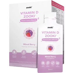 Vitamina D + K2 cu Aroma de Fructe de Padure 14 plicuri x 10ml ZOOKI