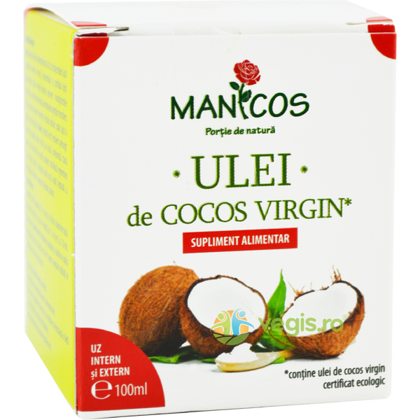 Ulei de Cocos 100ml, MANICOS, Produse din Nuca de Cocos, 1, Vegis.ro