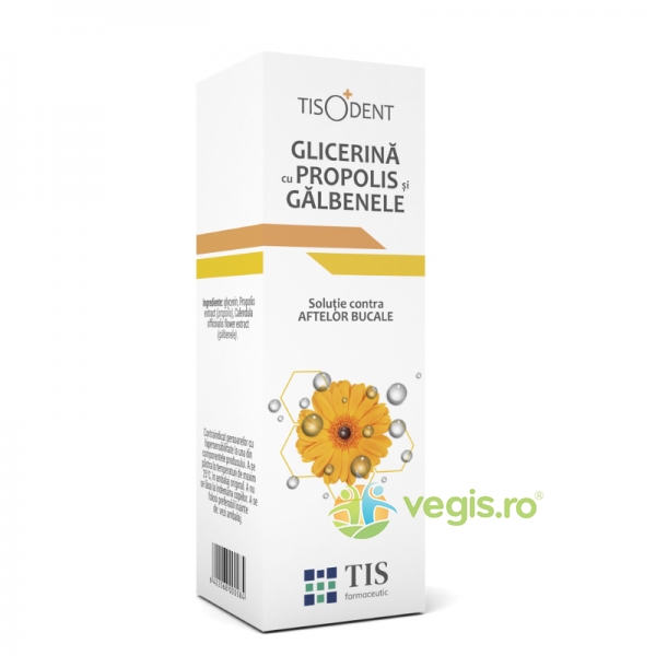 Glicerina cu Propolis si Galbenele 25ml, TIS FARMACEUTIC, Unguente, Geluri Naturale, 1, Vegis.ro